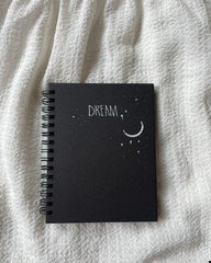 Dream - Black Cover With White Lined Pages