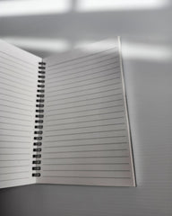 Galaxies in a jar - Black Cover With White Lined Pages