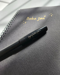 Pyary Baba Jani | Matte Black Pen (blue ink)