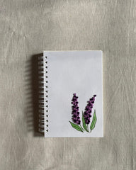 Lavender Leaves - Embroidered Notebook