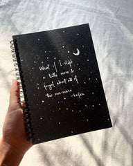 What if I sleep by Kafka - Black Paper Journal