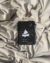 I wish you a kinder sea - Black Mini Notebook