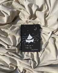 I wish you a kinder sea - Black Mini Notebook