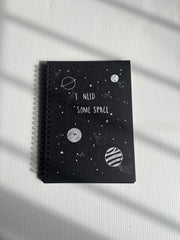I Need Some Space - Black Cover With White Lined Pages