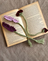 Crochet Flower Bookmarks Set of 3