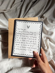 Dear Baba Jani Wish note 🖤 | Greeting Card