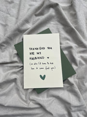 For Husband | Illustrated Greeting Card