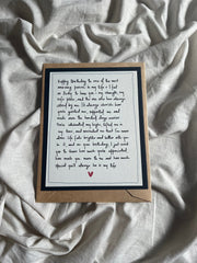 Birthday Wish Note for His / Her | Greeting Card