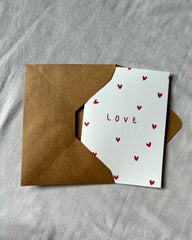 Love with mini hearts | Illustrated Greeting Card