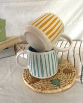 Handpainted Stripe Mug | No Cod Available
