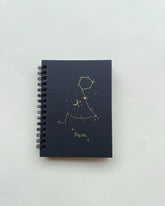 Pisces Zodiac sign - Black Mini Notebook