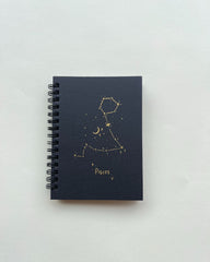 Pisces Zodiac sign - Black Mini Notebook