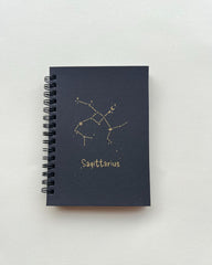 Sagittarius Zodiac sign - Black Mini Notebook