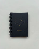 Capricorn Zodiac sign - Black Mini Notebook