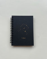 Libra Zodiac sign - Black Mini Notebook
