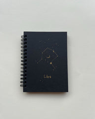 Libra Zodiac sign - Black Mini Notebook