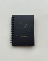 Taurus Zodiac sign - Black Mini Notebook