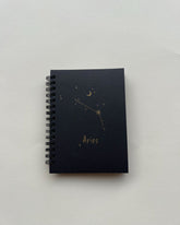 Aries Zodiac sign - Black Mini Notebook