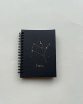 Gemini Zodiac Sign - Black Mini Notebook