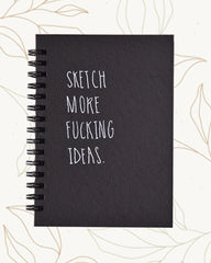 Sketch more ideas - Black Cover With White Lined Pages