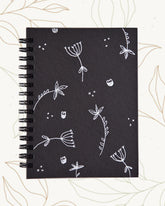 FLOWERS - Black Mini Notebook