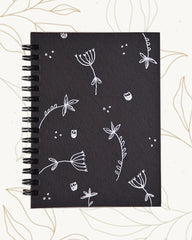 FLOWERS - Black Mini Notebook
