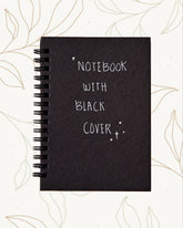 Notebook with black cover- Black Mini Notebook