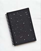 Sky full of stars -  Black Cover With White Lined Pages