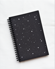 Sky full of stars - Black Cover With White Lined Pages