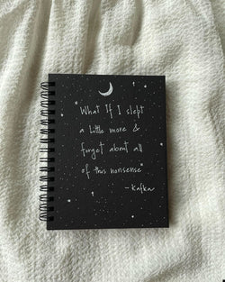 Copy of A quote by Kafka - Black Mini Notebook