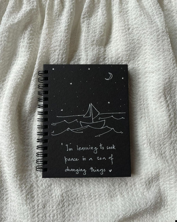 Peace - Black Mini Notebook