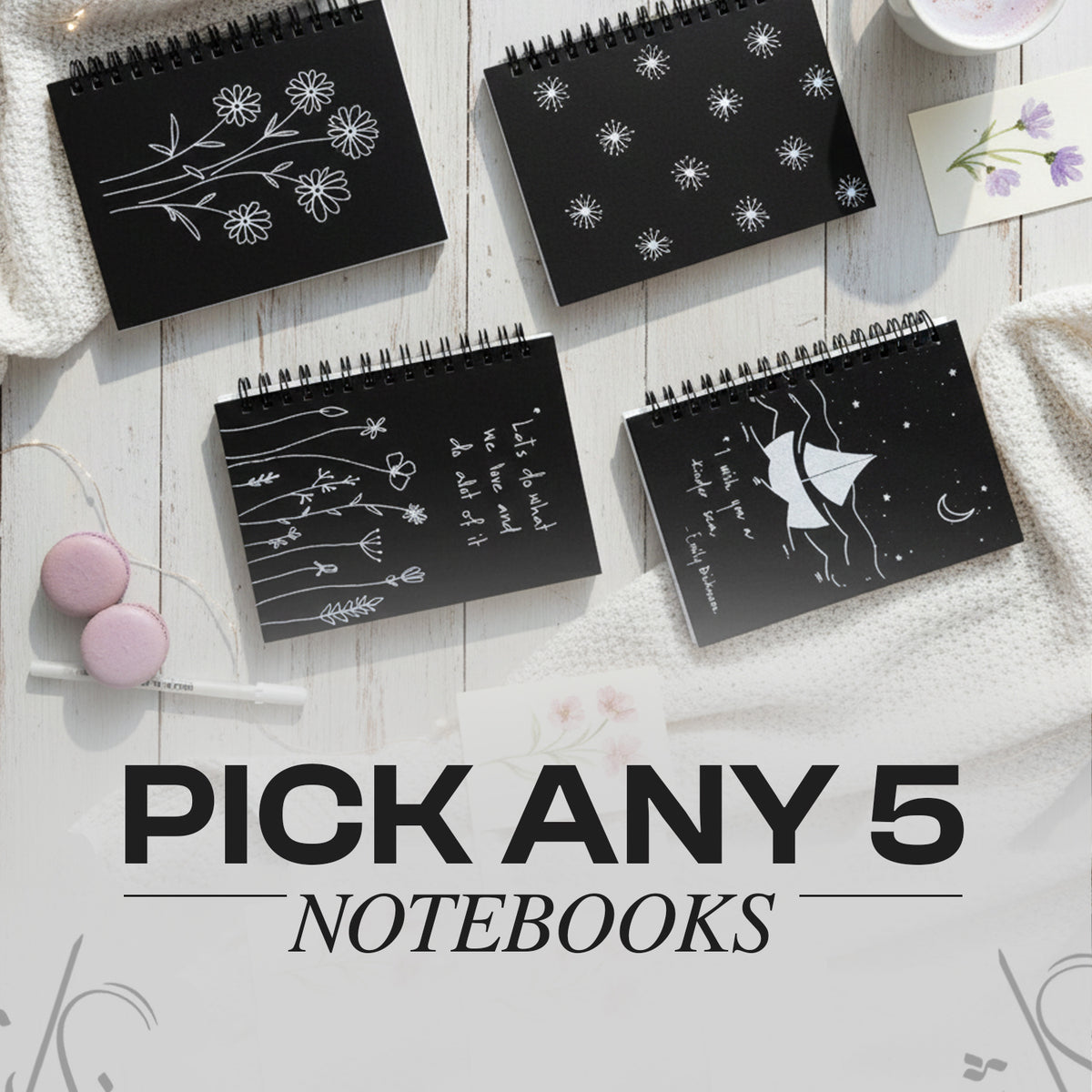 Pick Any 5 (Black Mini Notebook)