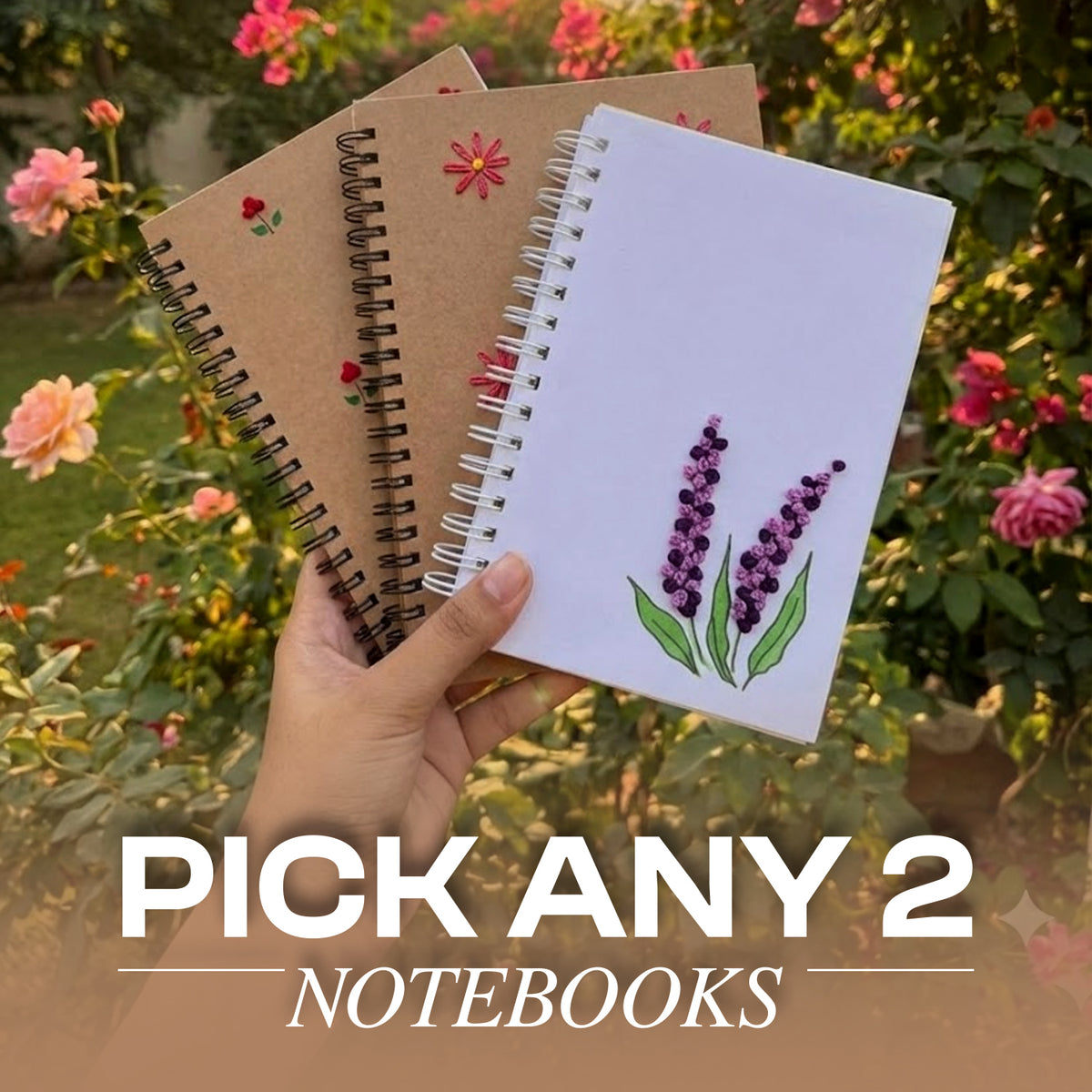 Pick Any 2 (Embroidered Notebooks)
