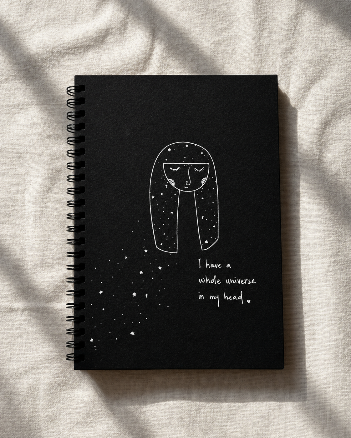 A whole universe in my head - Black Paper Journal