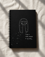 A whole universe in my head - Black Paper Journal