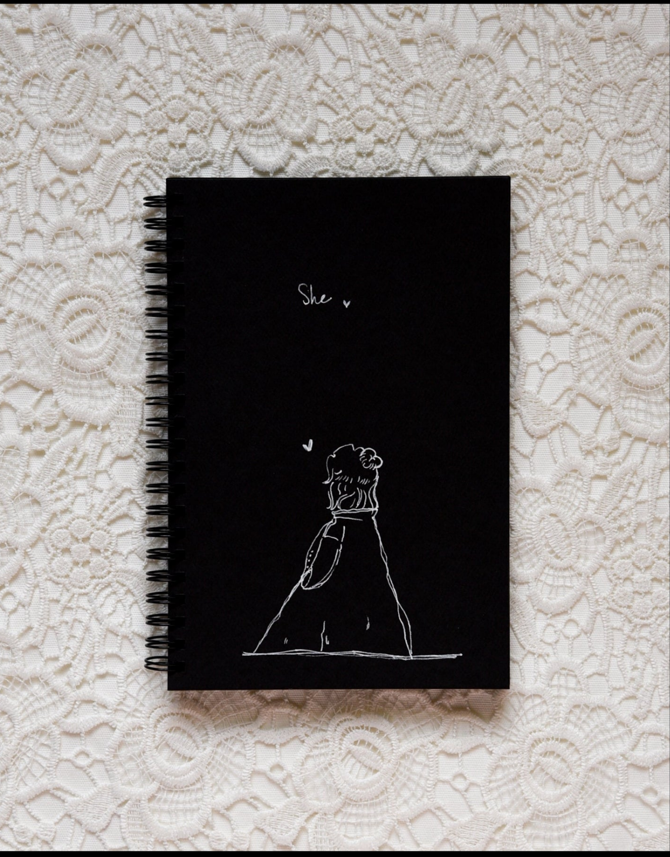 Black Custom Journal - Black Pages