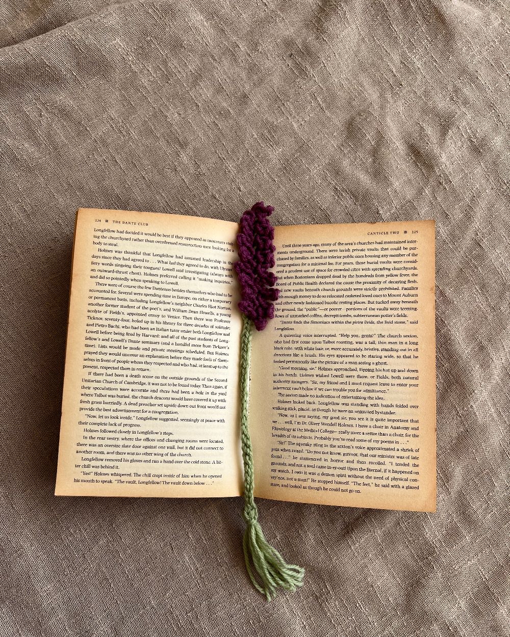 Lavender / Spiked Flower Bookmark