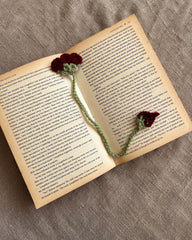 Crochet Rose Bookmark