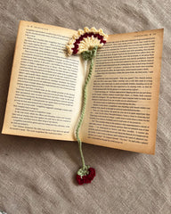Crochet Carnation Bookmark