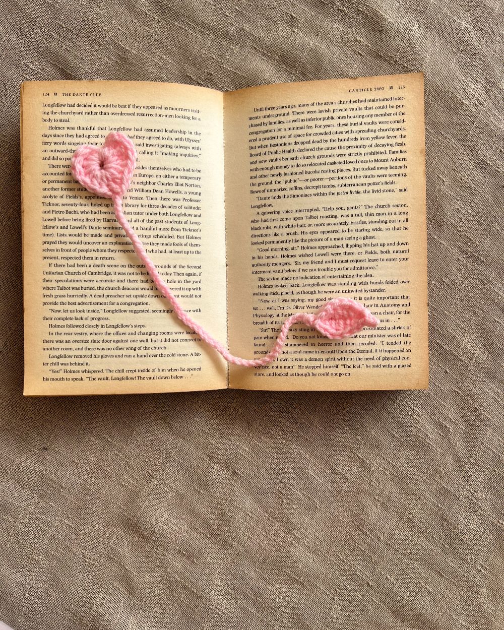 Crochet Heart Sprout Bookmark