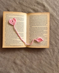 Crochet Heart Sprout Bookmark