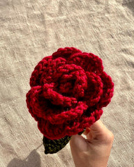 Wish Note Greeting Card with Crocheted Rose II