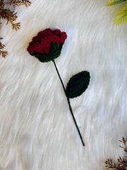 Wish Note Greeting Card with Crocheted Rose
