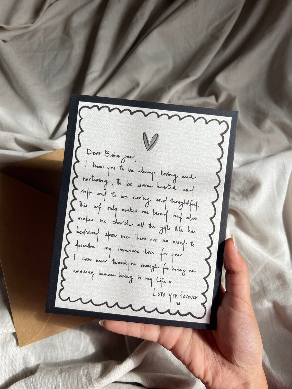 Dear Baba Jani Wish note 🖤 | Greeting Card