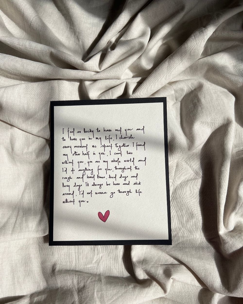 English Wish Note for your Loved One | Greeting Card