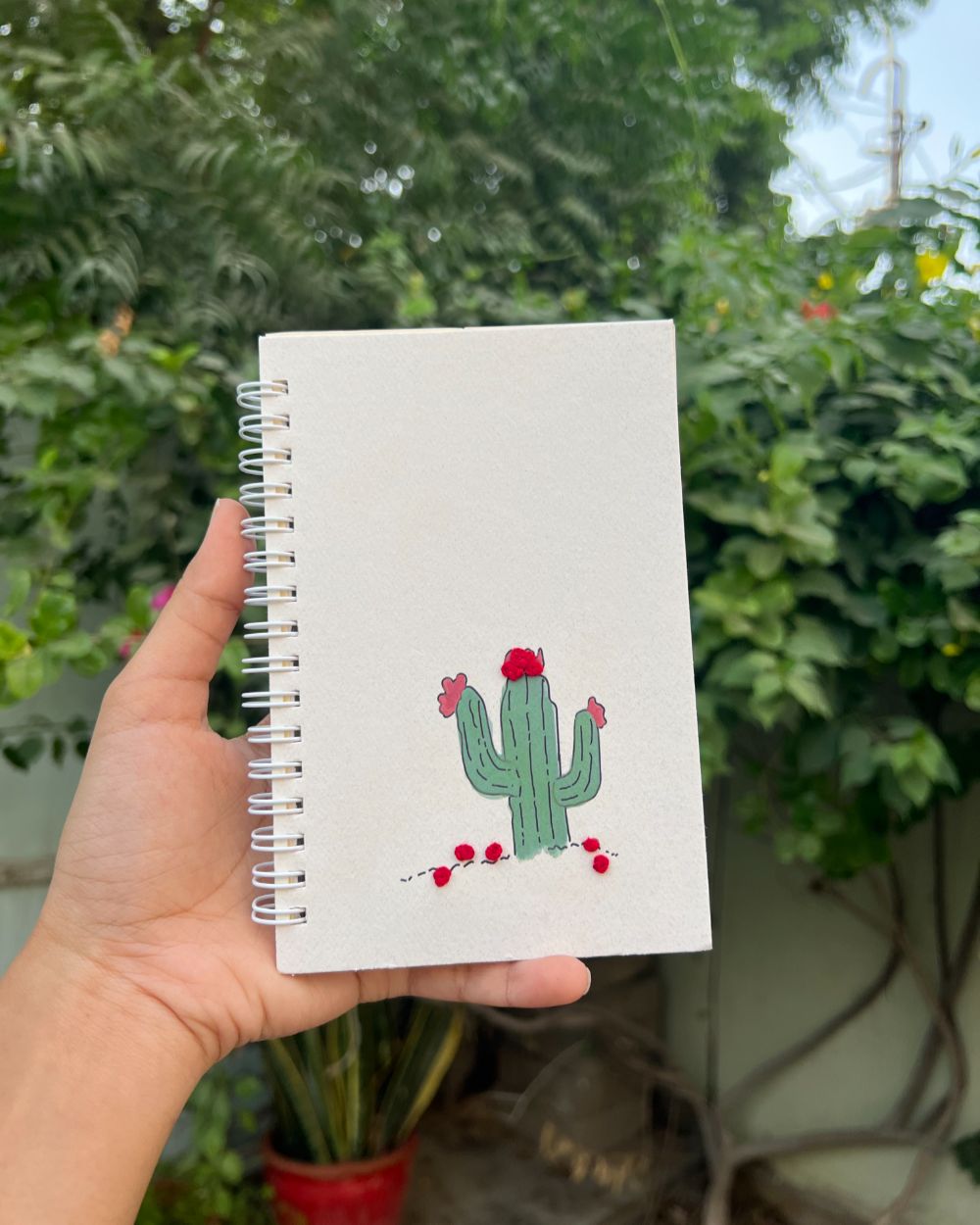 Cactus - Embroidered Mini Notebook