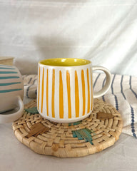 Handpainted Stripe Mug | No Cod Available