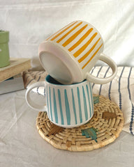 Handpainted Stripe Mug | No Cod Available