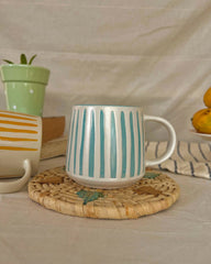 Handpainted Stripe Mug | No Cod Available