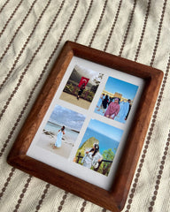 Four pictures in one frame | perfect wooden frame (5.5 by 7')